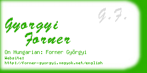 gyorgyi forner business card